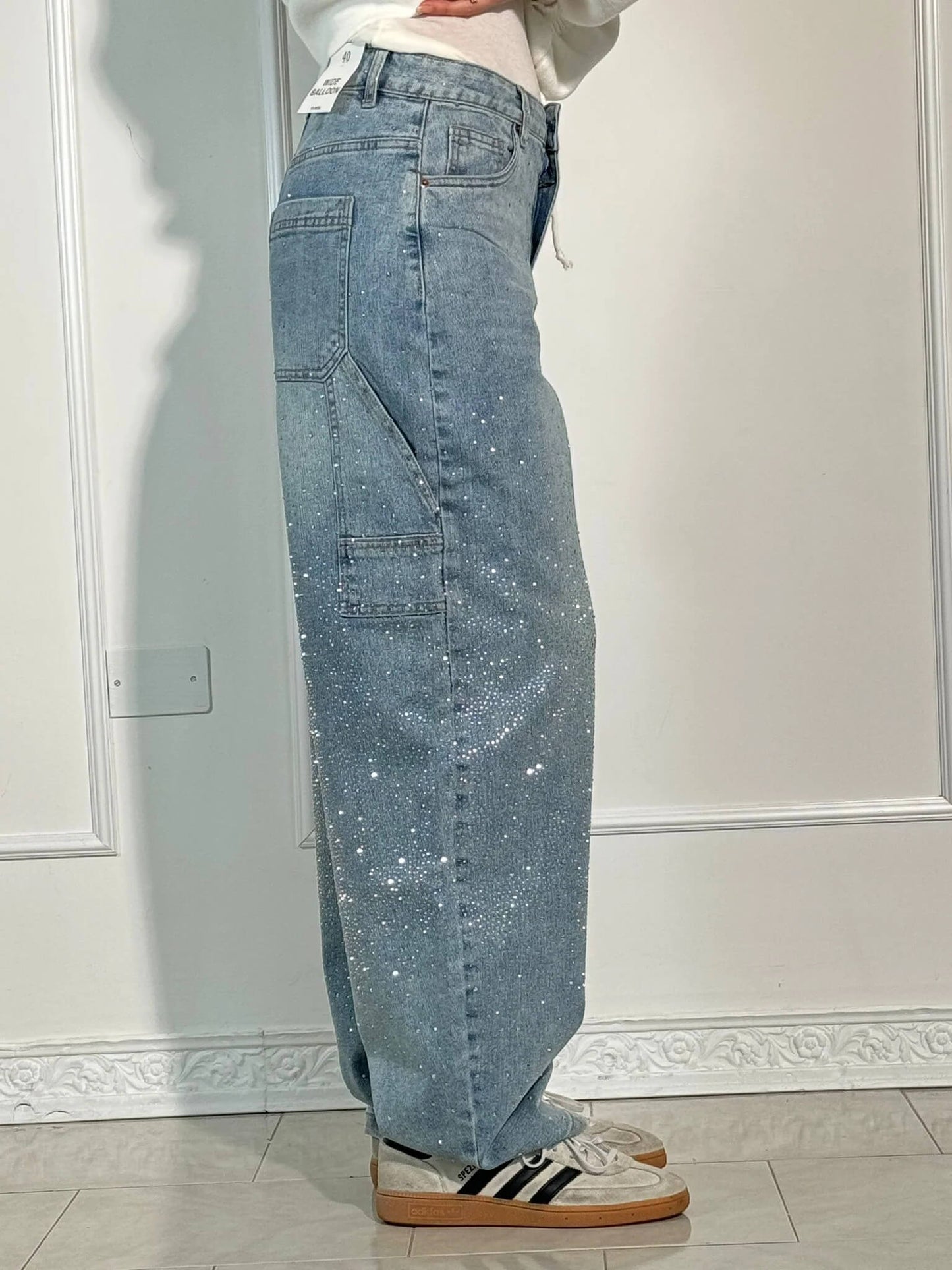 AVA | GLINSTERENDE DENIM JEANS