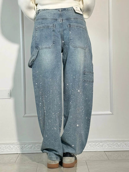 AVA | GLINSTERENDE DENIM JEANS